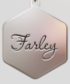 3D Custom Hexagon Charm