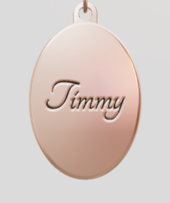 3D Custom Oval Charm