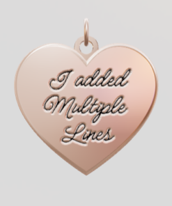 3D Custom Heart Charm