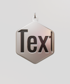 3D Custom Hexagon Charm