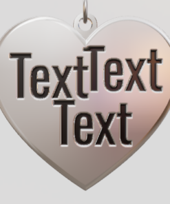 3D Custom Heart Charm