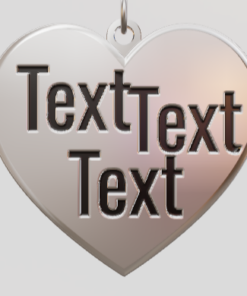 3D Custom Heart Charm