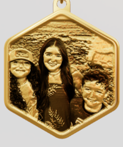 3D Custom Hexagon Charm