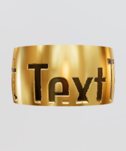3D Custom Ring - Wide Band - Size 6.0 - Solid Yellow Gold - 10KT