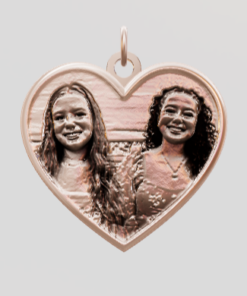 3D Custom Heart Charm
