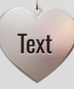 3D Custom Heart Charm