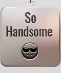 3D Custom Square Charm