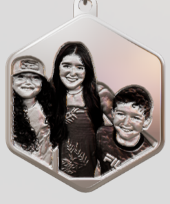 3D Custom Hexagon Charm