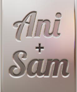 3D Custom Rectangle Charm - Large (24mm) - Sterling Silver 925