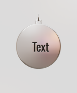 3D Custom Circle Charm - Large (24mm) - Sterling Silver 925