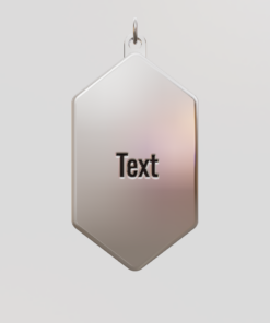 3D Custom Crystal Charm - Large (24mm) - Sterling Silver 925