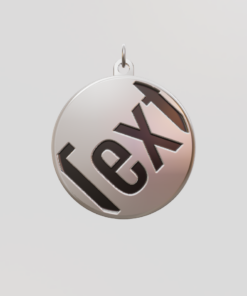 3D Custom Circle Charm - Large (24mm) - Sterling Silver 925