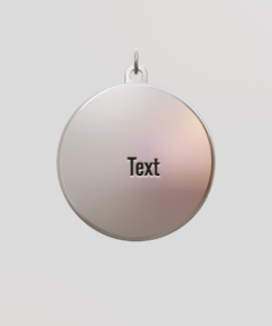 3D Custom Circle Charm - Large (24mm) - Sterling Silver 925