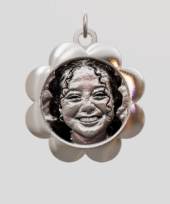 3D Custom Flower Charm - Small (18mm) - Sterling Silver 925