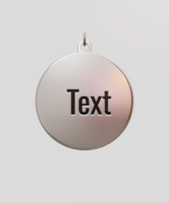 3D Custom Circle Charm - Large (24mm) - Sterling Silver 925