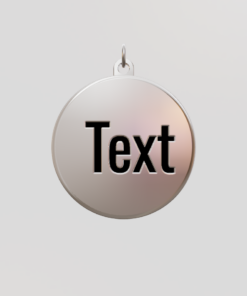 3D Custom Circle Charm - Large (24mm) - Sterling Silver 925