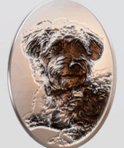 3D Custom Oval Charm - Large (24mm) - Sterling Silver 925