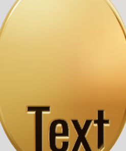 3D Custom Oval Charm - Large (24mm) - Yellow Gold Plated