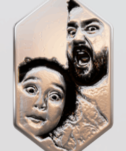 3D Custom Crystal Charm - Large (24mm) - Sterling Silver 925