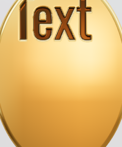 3D Custom Oval Charm - Large (24mm) - Yellow Gold Plated