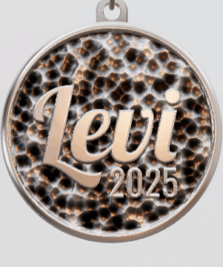 3D Custom Circle Charm - Large (24mm) - Sterling Silver 925