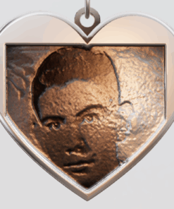 3D Custom Heart Charm - Large (24mm) - Sterling Silver 925