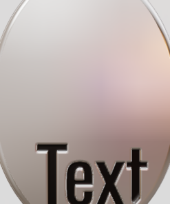 3D Custom Oval Charm - Large (24mm) - Sterling Silver 925