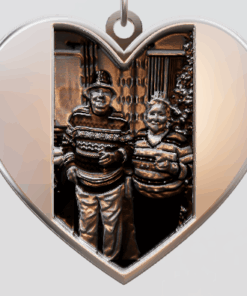 3D Custom Heart Charm - Large (24mm) - Sterling Silver 925