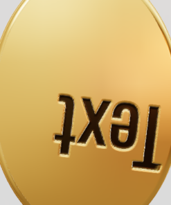 3D Custom Oval Charm - Large (24mm) - Yellow Gold Plated