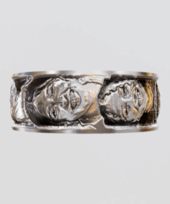 3D Custom Ring - Regular Band, Size 8.0 - Sterling Silver 925