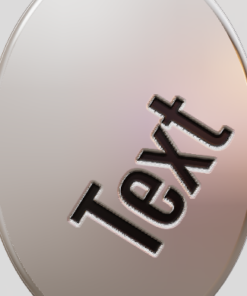 3D Custom Oval Charm - Large (24mm) - Sterling Silver 925