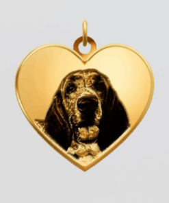 3D Custom Heart Charm - Small (18mm) - Yellow Gold Plated