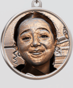 3D Custom Circle Charm - Large (24mm) - Sterling Silver 925