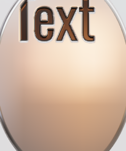 3D Custom Oval Charm - Large (24mm) - Sterling Silver 925