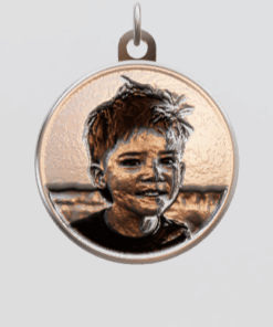 3D Custom Circle Charm - Small (18mm) - Sterling Silver 925