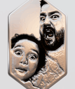 3D Custom Crystal Charm - Large (24mm) - Sterling Silver 925