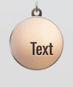 3D Custom Circle Charm - Small (18mm) - Sterling Silver 925