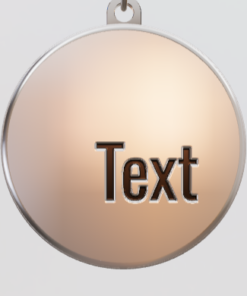 3D Custom Circle Charm - Large (24mm) - Sterling Silver 925