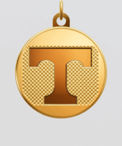 3D Custom Circle Charm - Small (18mm) - Yellow Gold Plated