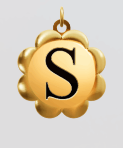 3D Custom Flower Charm - Small (18mm) - Yellow Gold Plated