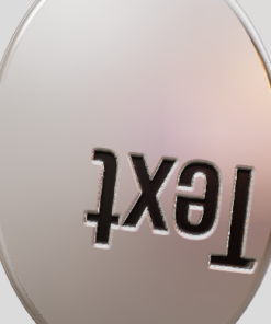 3D Custom Oval Charm - Large (24mm) - Sterling Silver 925