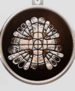 3D Custom Circle Charm - Large (24mm) - Sterling Silver 925