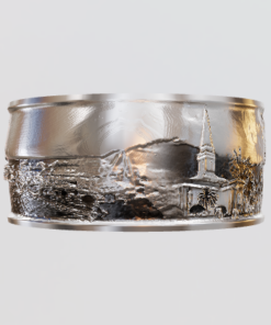 3D Custom Ring - Wide Band, Size 10.0 - Sterling Silver 925