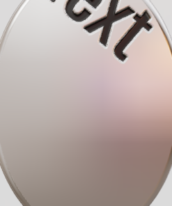 3D Custom Oval Charm - Large (24mm) - Sterling Silver 925