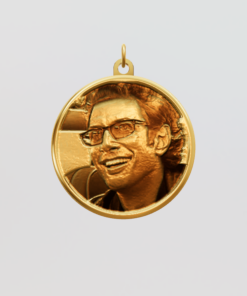 3D Custom Circle Charm - Large (24mm) - Yellow Gold Plated