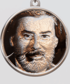 3D Custom Circle Charm - Large (24mm) - Sterling Silver 925