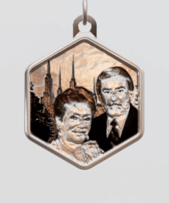 3D Custom Hexagon Charm - Small (18mm) - Sterling Silver 925