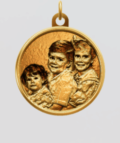 3D Custom Circle Charm - Small (18mm) - Yellow Gold Plated