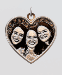 3D Custom Heart Charm - Small (18mm) - Sterling Silver 925