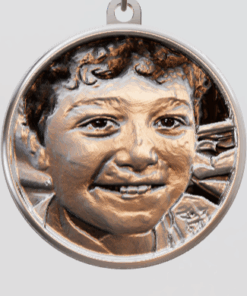 3D Custom Circle Charm - Large (24mm) - Sterling Silver 925